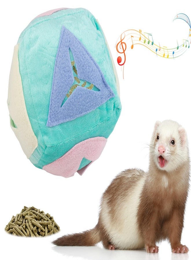 OOXYG Ferret Toy with Bell, Washable Puzzle Feed Game Ferret Foraging Ball Toy for Boredom, Snuffle Ball Treat Dispenser Exercise Ferret Enrichment Toys for Cage, Toys for Ferrets, Hedgehog, Rat - Image 1